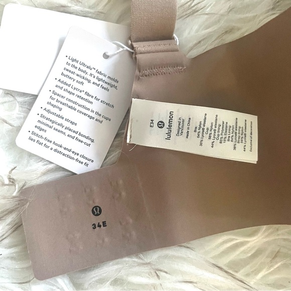 BNWT Lululemon Hold True Bra, Nude, Size 34E - Picture 4 of 5